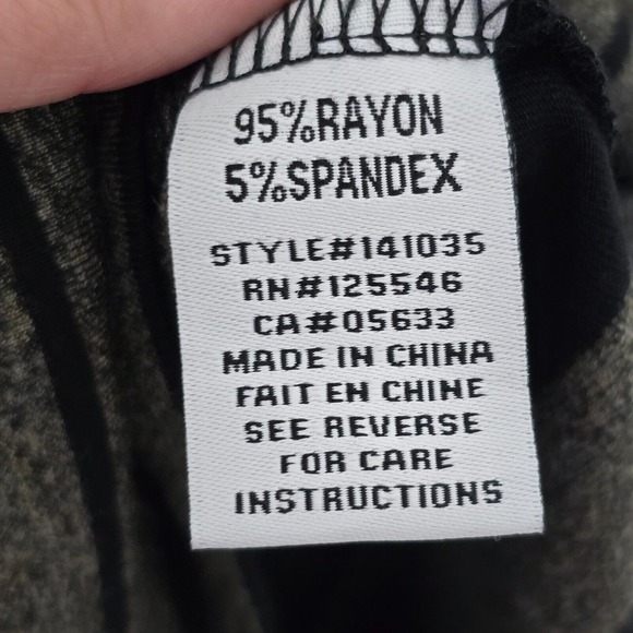 Liv‎ by Habitat Sweater Women Large Gray Black Stripe Cowl Neck Lagenlook Top - Picture 6 of 12